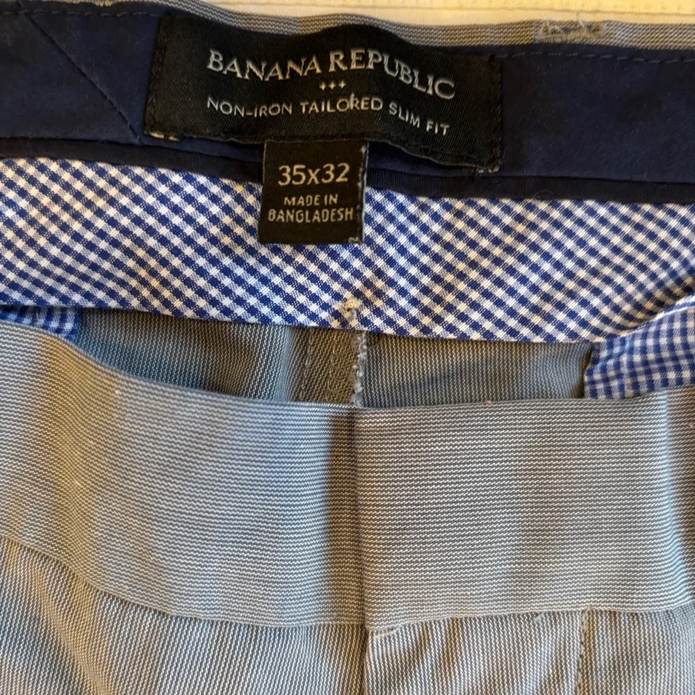Banana Republic Non-Iron Tailored Slim Fit Dress Pants - 35x32